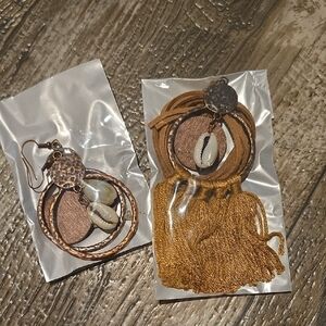 Boho Shell and Tassel Earrings & Necklace